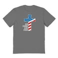 thumbnail image 1 of Americana God Family Love Faith Graphic Charcoal Men's Cotton T-Shirt, 1 of 1