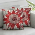 thumbnail image 3 of Rectangle Pillowcase Pillow Cover  Decorative Red Maple Leaves Striped Sunflowers Floral Autumn Thanksgiving Day Queen Size Pillow Sham with Zipper, 3 of 7
