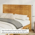 thumbnail image 5 of VanAcc Queen Size Solid Wood Bed Frame with 48.6" Headboard, Mid-Century Platform Bed Frame, Light Brown, 5 of 8