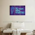 thumbnail image 2 of Elephant Stock Ice Cream Solves Everything Neon Wall Art - Horizontal Multi Panel Canvas - Dining Room Wall Decor - Inspirational And Typography Multi Panel - Blue And Beige Decor - 33" x 20", 2 of 4
