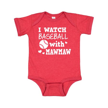 

Inktastic I Watch Baseball with My Mawmaw Gift Baby Boy or Baby Girl Bodysuit