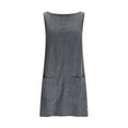 thumbnail image 3 of Gspmoly Robes Décontractées pour Femmes, Robe Débardeur Sans Manches à Col Rond de Couleur Unie Décontractée pour Femmes, Robes Formelles pour Femmes Articles en Liquidation, 3 of 7