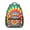 Pink and Blue, variant on Red and Yellow Tie Dye Pattern Backpack for School, Cute School Bag with Adjustable Shoulder Straps and Padded Back, 15.3"x11"x6.7"