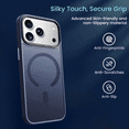 thumbnail image 3 of Entronix [Magnetic] Case Compatible with iPhone 17 Pro Max - Translucent Frosted Matte, Navy Blue, 3 of 5