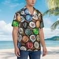 thumbnail image 5 of Fotbe Beer Caps Hawaiian Shirt For Men Unisex Summer Beach Casual Short Sleeve Cotton Linen Button Down Shirts-X-Large, 5 of 9