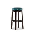 thumbnail image 2 of Home Square 2-Piece Furniture 29" Wood Swivel Bar Stool Set in Teal Blue, 2 of 6