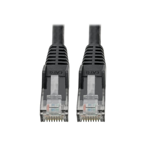 Tripp Lite Cat6 GbE Snagless Molded Patch Cable UTP Black RJ45 M/M 6in