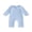 Sky Blue, variant on Cenuakty Baby Fall Romper White Trim Long Sleeve Doll Collar Full Length Jumpsuit for Infant Boys and Girls
