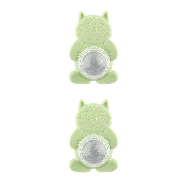 Billuyoard gato artificial resistente a mordeduras juguete de larga duración molar realista juguete limpieza hueso ejercicio interactivo verde Verde 2piezas