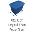 thumbnail image 4 of Caja Organizadora Plastic Trends de Plástico Miami Azul 68 Litros, 4 of 4