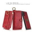 thumbnail image 2 of Galaxy Note 10 Wallet Case, Alleytech Girls Women Magnets Detachable Zipper Wallet Case Cover PU Leather Folio Flip Holster Carrying Case Card Holder for Samsung Galaxy Note 10 2019, Red, 2 of 9