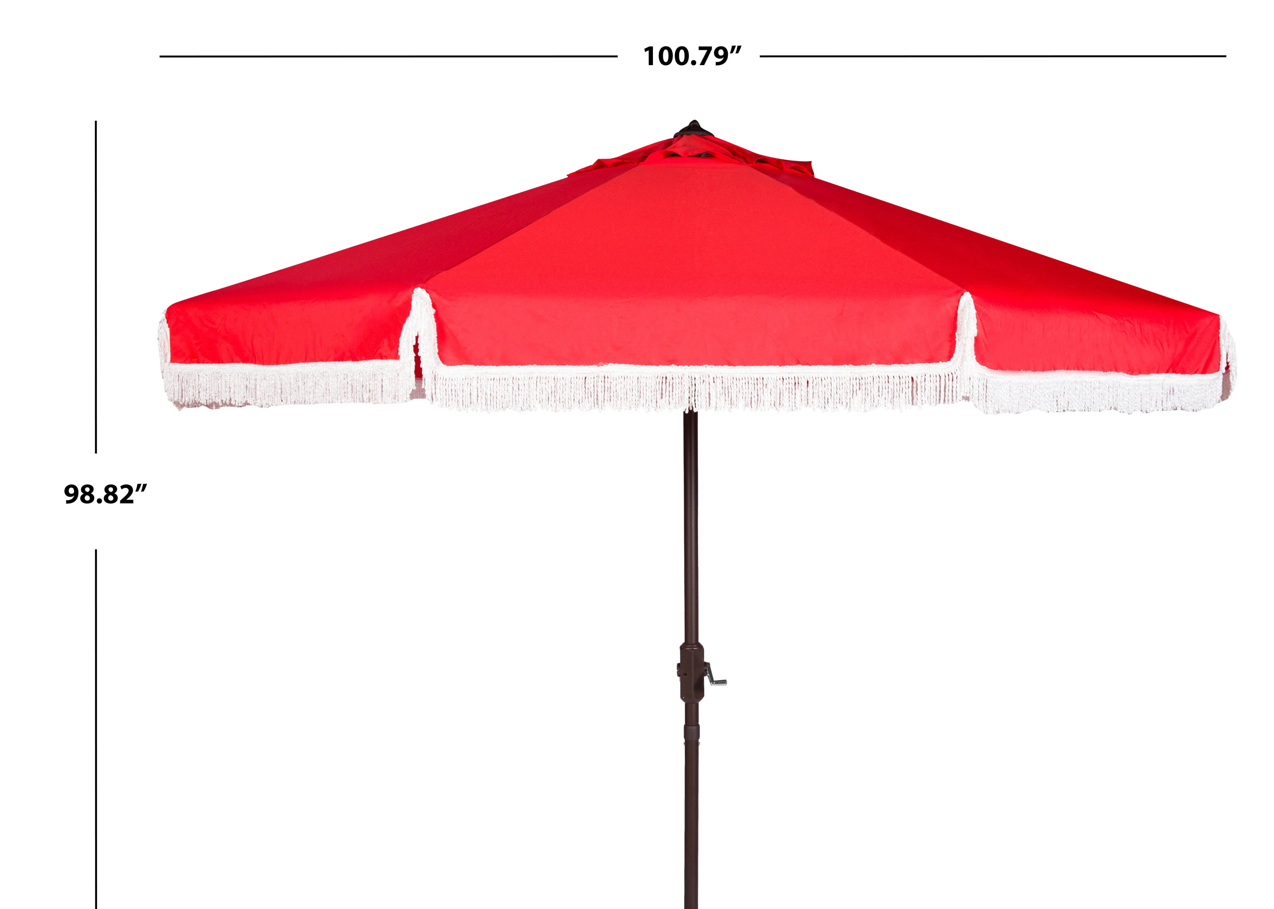 Safavieh Milan 98.82 in Red/White Solid Print Octagon Beach