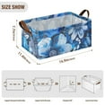 thumbnail image 4 of Blue Floral Flowers Storage Bins with Handles Foldable Storage Baskets for Shelves Organizer Cloth Baskets, 4 of 8