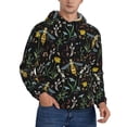thumbnail image 2 of Honeii Wasp and Florals Pattern Mens Hoodies Men's Loose Sleeve Sweatshirt,Pullover Hooded Sweatshirt for Men,Essentials Hoodie-X-Large, 2 of 7