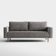 thumbnail image 4 of Furniture of America Doux Gray MCM Custom Boucle Upholstered Fabric Welt Trim Sofa Living Room Couch, 4 of 6