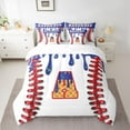 thumbnail image 2 of Manfei Personalized Initial Alphabet A 7-Piece Twin Bedding Sets for Children Kids Boys,Baseball Print Bedding Comforter Set,Abstract Graffiti Splash Breathable Sheet Sets, 2 of 8