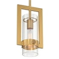 thumbnail image 4 of Possini Euro Design Camden Brass Mini Pendant 7" Wide Modern Open Rectangle Clear Glass Fixture for Dining Room Kitchen Island, 4 of 9