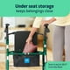 thumbnail image 5 of Andador con ruedas Medline de aluminio con asiento, color verde, capacidad de peso de 113 kg, ligero, ruedas de 15 cm, plegable, asas ajustables, ideal para personas mayores., 5 of 5
