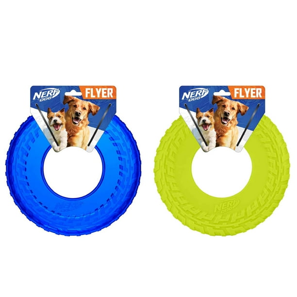 recluta El cuarto Advertencia Nerf Dog TPR Tire Flyer 10” Dog Toy, Frisbee for Medium and Large Dogs,  Assortment - Walmart.com