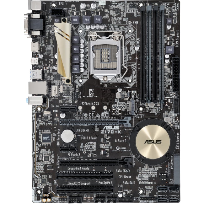 Asus Z170 K Desktop Motherboard Intel Z170 Chipset Socket H4 Lga