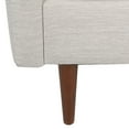 thumbnail image 4 of Noble House Grouse Fabric Tufted Club Chair with Accent Pillows, Beige and Walnut, 4 of 9