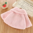 thumbnail image 4 of FRSASU Toddler Baby Girls Winter Faux Furs Cape Windproof Coat Warm Cloak Pink L\8, 4 of 8