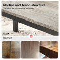 thumbnail image 4 of QinaQin Industrial Style Dining Table, 70.9-Inch/71-Inch Rectangular Wooden Table, Seats 4-6 People, Metal Frame, Rounded Corners, for Dining Room, Kitchen, Restaurant (Chairs Not Included), 4 of 7