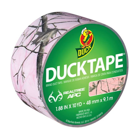 Realtree Camo Duck Tape Brand Duct Tape - Pink, 1.88 in. x 10 yd ...