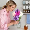 thumbnail image 6 of 1 Bundle Artificial Flowers, Fake Silk Hyacinth Flowers, UV Resistant Bulk for Wedding, Plastic Memorial Bouquet for Home Decoration, No Fade Florals, Blooms Table Centerpieces Decor, 12.99 in,Pink, 6 of 6