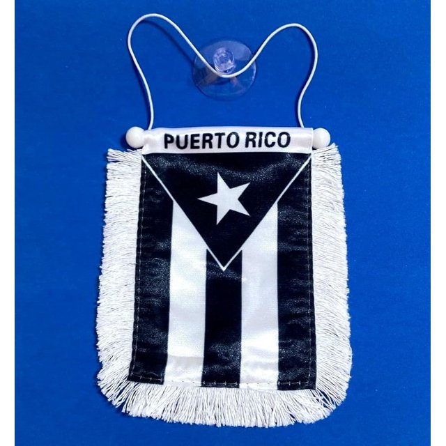 Accesorio de coche Banner PRK 14 con bandera negra de Puerto Rico