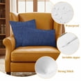 thumbnail image 6 of 2 Pack Outdoor Waterproof Throw Pillow Covers,Navy Blue Retro Linen Decorative Square Pillow Case Patio Pillowcases for Chair Couch Sofa 16x16in, 6 of 9