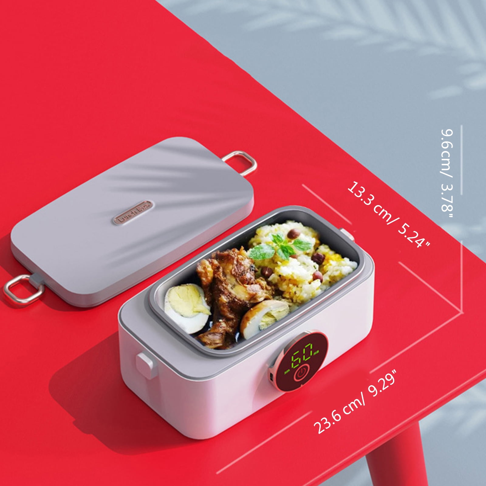 Electric Heating Lunch Box Wireless Portable USB Rechargeable Lunch Box 1000mL 16000mAh Insulation Lunch Container