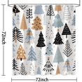 thumbnail image 5 of Christmas Shower Curtain, Blue Merry Christmas Tree Bathroom Curtains Accessory, Winter Xmas Holiday Waterproof Fabric Shower Curtains Set for Bathroom Decor Set 72x72 Inch, 5 of 6