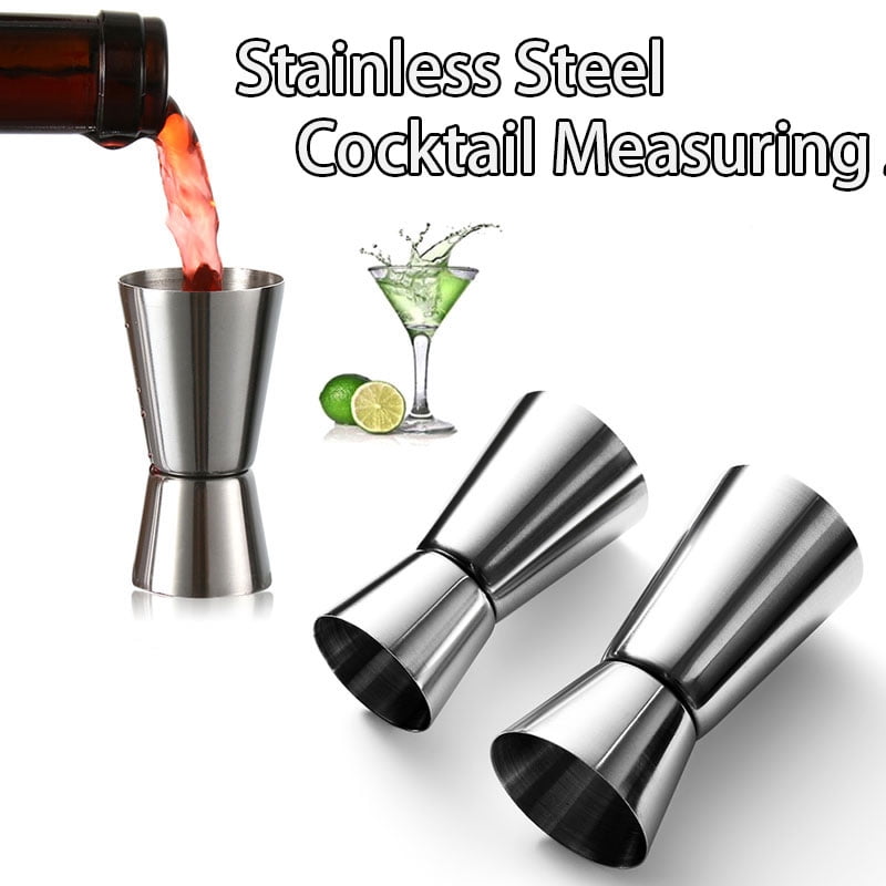 Ludlz Stainless steel double-head measuring cup 1oz/2oz, special cocktail  glass for restaurant, bar and family, measuring tool for chicken wine, wine