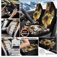 thumbnail image 3 of KUIFORTI Sunflower Leopard Print Front Car Seats Cover 6 Pieces with Car Seat Belt Cover Auto Center Console Pad Cars Steering Wheel Cover Personalized Fits Most Cars, Sedans, SUVs, 3 of 6