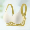 thumbnail image 2 of LOVZFMLL Bras for Women Comfort Soft Push Up Sports Bras Full Coverage Padded Bra Wireless Everyday Bralettes Adjustable Straps Yellow XL, 2 of 6