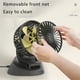thumbnail image 3 of Ventilador de coche ajustable de doble cabeza a 360° con clip - motor sin escobillas de bajo ruido, control de 2 velocidades para la ventilación y circulación del aire, 3 of 6