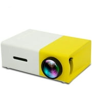 YG300 LED Mini Projector 320X240 Pixels Supports 1080P YG-300 HDMI USB Audio Portable Projector Home Media Video Player,Yellow