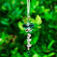 thumbnail image 6 of H&D Car Charm Rear View Mirror Accessories Chandelier Crystal Prism Suncatcher (Green), 6 of 6