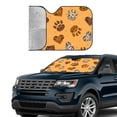 thumbnail image 4 of XMXY Car Sun Shade Windshield, Leopard Print Heart Dog Paw Automotive Front Window Sun Visor for Cars SUV Trucks, Small Size, 4 of 8