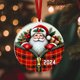 thumbnail image 5 of Adornos colgantes navideños, decoraciones navideñas, regalos navideños Papá Noel acrílico colgante decoración navideña impresión plana 2D adornos colgantes navideños un colgante, 5 of 7
