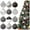 Black, variant on 12Pcs Black and White Christmas Ball Ornaments, 2.5 Inch Wooden Vintage Farmhouse Baubles with Polka Dot & Stripe Design, Xmas Tree Decorations for Holiday Party and Home Decor