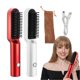 thumbnail image 1 of Cepillo alisador de cabello con tecnología anti-quemaduras 360°, alisador y rizador 2 en 1 para todo tipo de cabello (rojo), 1 of 4