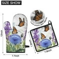 thumbnail image 6 of Pioneer Flower Kitchen Oven Mitt and Pot Holder Sets 2 Pcs for Baking, Cooking and Grilling, Heat Resistant Up To 392 °F, 6 of 7