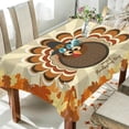 thumbnail image 4 of Coolnut Thanksgiving Turkey Tablecloth, Waterproof Washable Polyester Square Table Cover, Durable Tablecloth for Kitchen Dining Table Party Decor, 60"X 90", 4 of 7