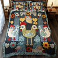 thumbnail image 1 of Juego de cama acolchado de 3 piezas Barnyard Hens Ncu0Th851, 1 of 5