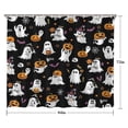 thumbnail image 5 of Black Halloween Ghosts and Pumpkins Shower Curtain 84"x72" ,Bathroom Decorative Shower Curtains Set with 12 Hooks,Modern Waterproof Washable Shower Curtain, 5 of 6