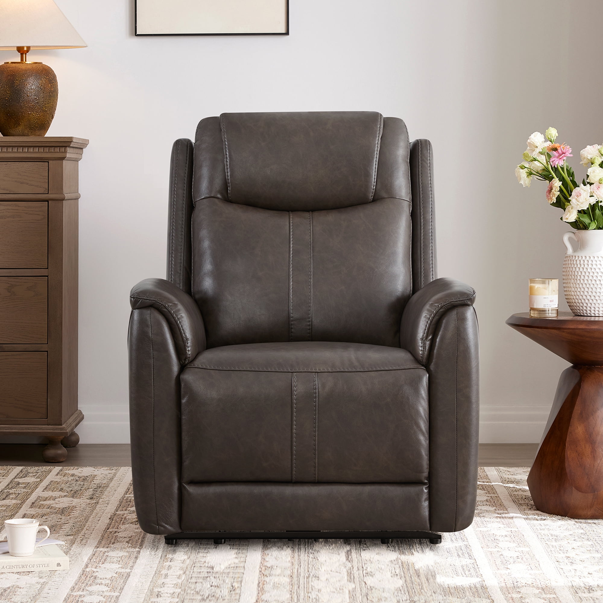 Spruce & Spring Zero Gravity Power Recliner Chair for Living Room, Chocolate