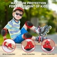 thumbnail image 4 of BAKIBO Kids Protective Gear Set Knee Pads for Kids 2-10 Years Toddler Knee and Elbow Pads with Wrist Guards 3 in 1 for Skating Cycling Bike Rollerblading Scooter, 4 of 8