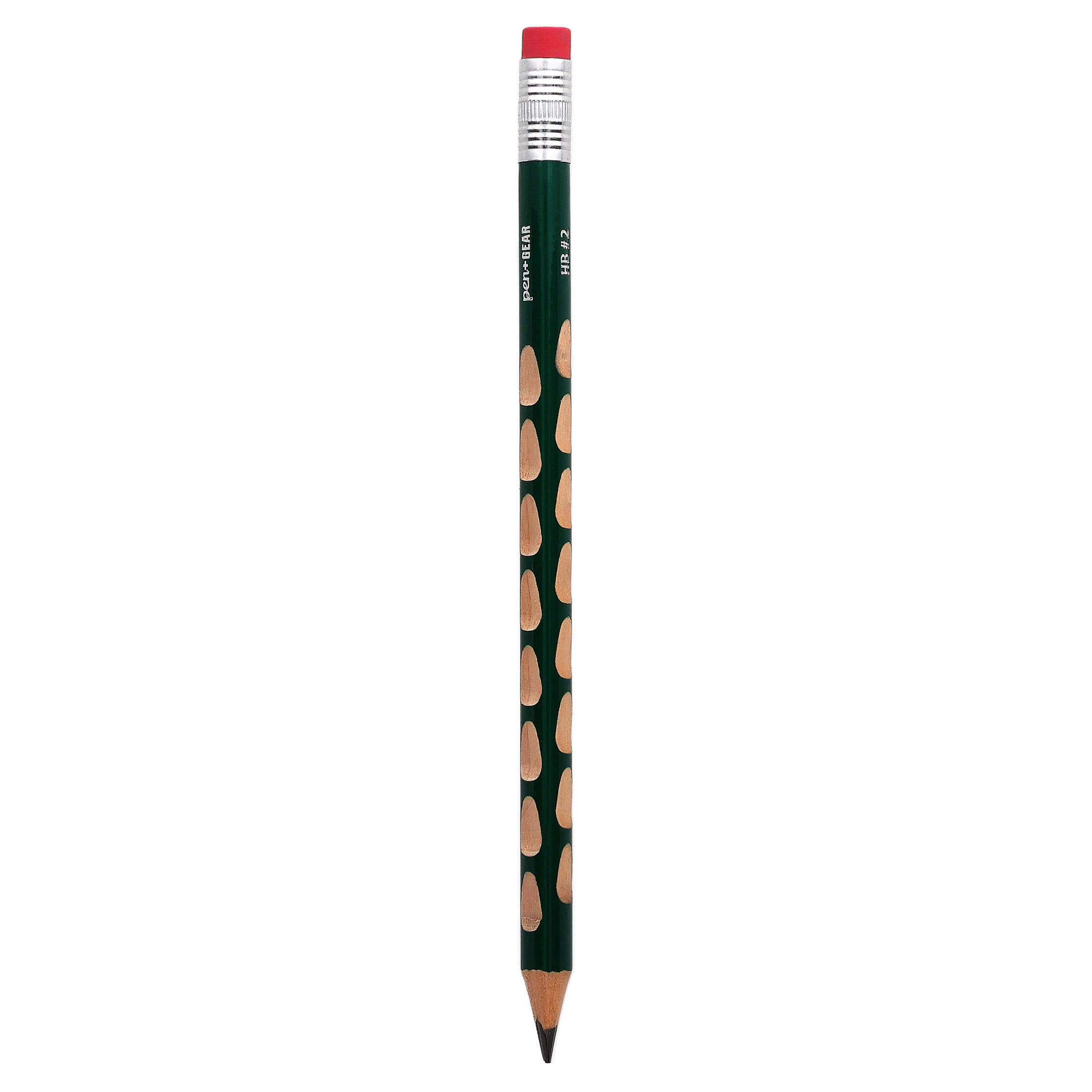 Lápices de madera jumbo con punta y ranurados Pen+Gear, #2 HB, verdes, 3 unidades 4